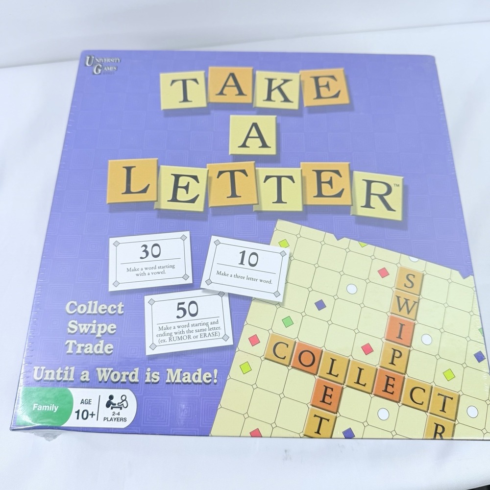 University Games Take A Letter Word Puzzle Board Game Sealed New